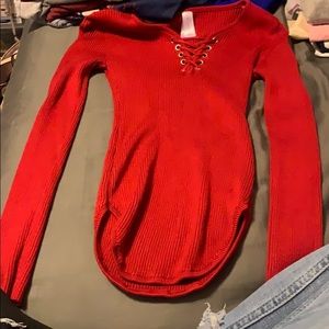 Red dress shirt